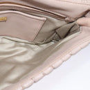 Miu Miu Matelasse Shoulder Bag Leather Pink Gold Auth 127214-19