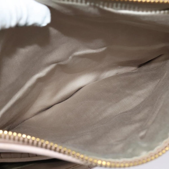 Miu Miu Matelasse Shoulder Bag Leather Pink Gold Auth 127214