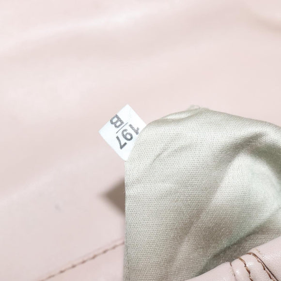 Miu Miu Matelasse Shoulder Bag Leather Pink Gold Auth 127214