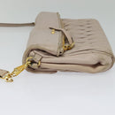 Miu Miu Matelasse Shoulder Bag Leather Pink Gold Auth 127214-3