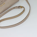 Miu Miu Matelasse Shoulder Bag Leather Pink Gold Auth 127214-7