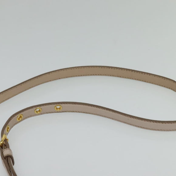 Miu Miu Matelasse Shoulder Bag Leather Pink Gold Auth 127214