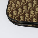 Christian Dior Trotter Canvas Shoulder Bag Brown Gold Auth 127215-12