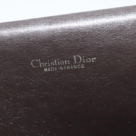 Christian Dior Trotter Canvas Shoulder Bag Brown Gold Auth 127215
