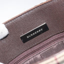 BURBERRY Nova Check Tote Bag Canvas Beige Silver Auth 127216-14