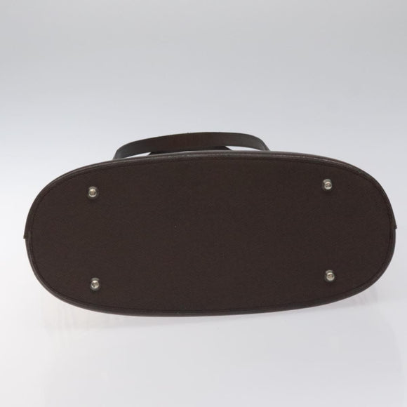 BURBERRY Nova Check Tote Bag Canvas Beige Silver Auth 127216