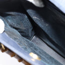 GUCCI Bamboo Hand Bag Suede Navy Gold 002 123 0260 Auth 127217-17