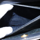 GUCCI Bamboo Hand Bag Suede Navy Gold 002 123 0260 Auth 127217-18