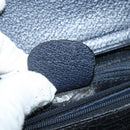 GUCCI Bamboo Hand Bag Suede Navy Gold 002 123 0260 Auth 127217-19