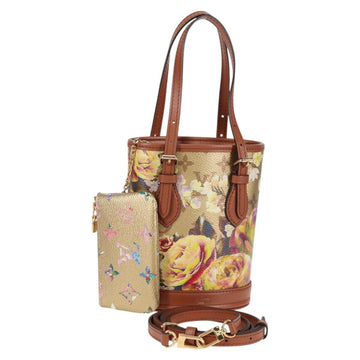 LOUIS VUITTON LV Garden Nano Bucket Shoulder Bag Beige M81724 LV Auth 127219SM