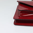 LOUIS VUITTON Vernis Monceau BB Hand Bag 2way Rose Andian M91579 LV Auth 127225-9