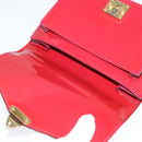 LOUIS VUITTON Vernis Monceau BB Hand Bag 2way Rose Andian M91579 LV Auth 127225-18