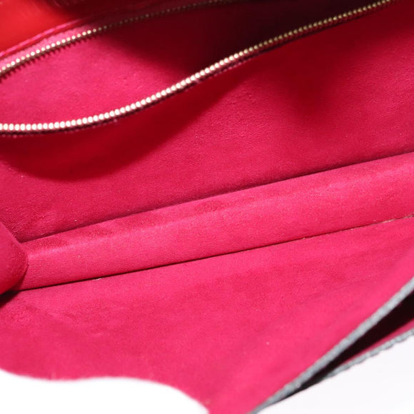 LOUIS VUITTON Vernis Monceau BB Hand Bag 2way Rose Andian M91579 LV Auth 127225