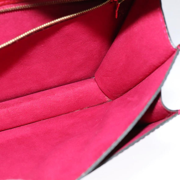 LOUIS VUITTON Vernis Monceau BB Hand Bag 2way Rose Andian M91579 LV Auth 127225