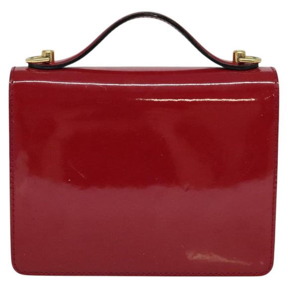 LOUIS VUITTON Vernis Monceau BB Hand Bag 2way Rose Andian M91579 LV Auth 127225