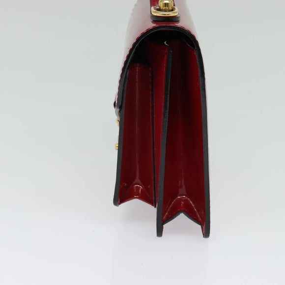 LOUIS VUITTON Vernis Monceau BB Hand Bag 2way Rose Andian M91579 LV Auth 127225