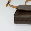 CELINE Macadam Canvas Shoulder Bag PVC Brown Gold Auth 127234-8