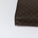 CELINE Macadam Canvas Shoulder Bag PVC Brown Gold Auth 127234-16