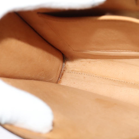 CELINE Macadam Canvas Shoulder Bag PVC Brown Gold Auth 127234