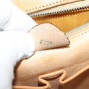 CELINE Macadam Canvas Shoulder Bag PVC Brown Gold Auth 127234-21