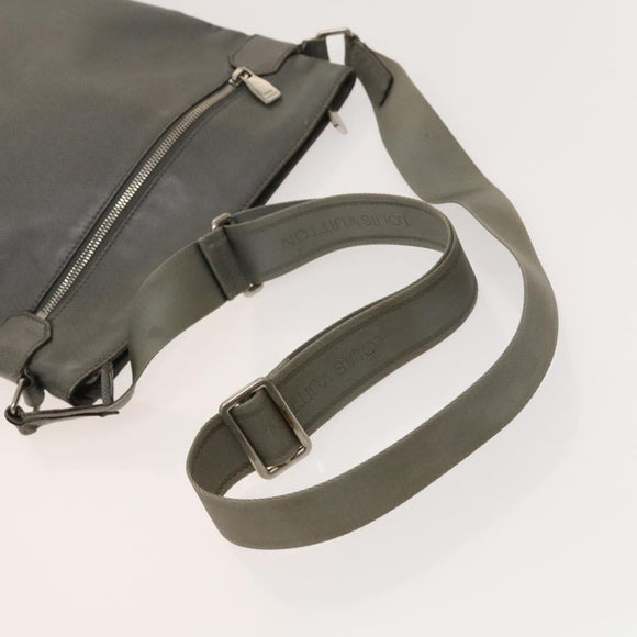 LOUIS VUITTON Taiga Vernis Shoulder Bag 2Set Beige Gray LV Auth 127248