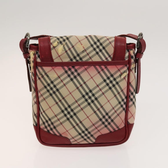 BURBERRY Nova Check Hand Bag Canvas 2Set Beige Auth 127249