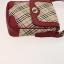 BURBERRY Nova Check Hand Bag Canvas 2Set Beige Auth 127249-12