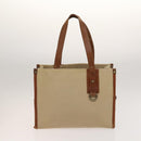 BURBERRY Nova Check Hand Bag Canvas 2Set Beige Auth 127249-3