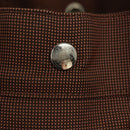 HERMES Her Line MM Hand Bag Canvas Brown Silver Auth 127252-17