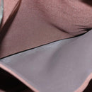 HERMES Her Line MM Hand Bag Canvas Brown Silver Auth 127252-12