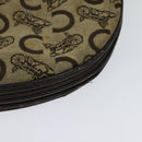 CELINE C Sulky Hand Bag Canvas Brown Gold Auth 127253-13