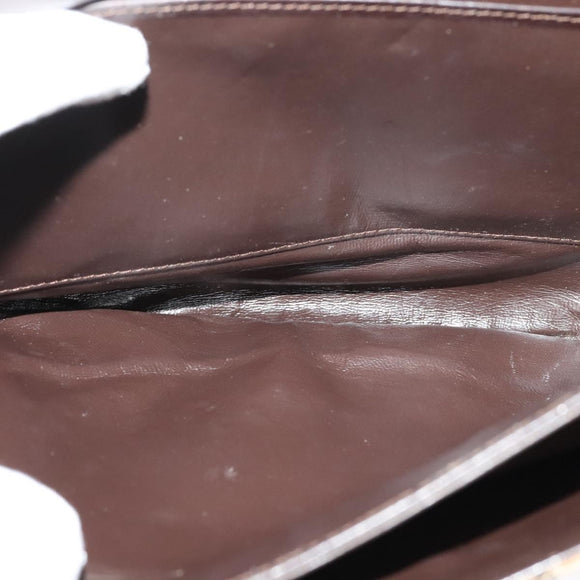 CELINE C Sulky Hand Bag Canvas Brown Gold Auth 127253