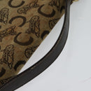 CELINE C Sulky Hand Bag Canvas Brown Gold Auth 127253-7