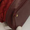 CHANEL Matelasse Chain Shoulder Bag Caviar Skin Red CC Auth 127257-12