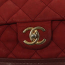 CHANEL Matelasse Chain Shoulder Bag Caviar Skin Red CC Auth 127257-16