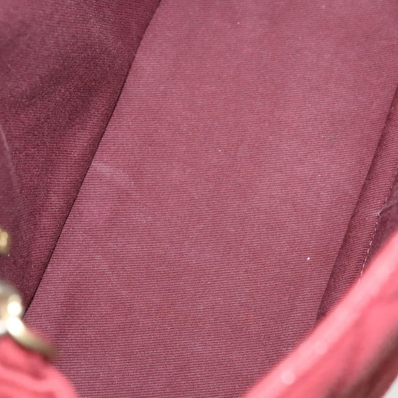 CHANEL Matelasse Chain Shoulder Bag Caviar Skin Red CC Auth 127257