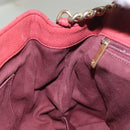 CHANEL Matelasse Chain Shoulder Bag Caviar Skin Red CC Auth 127257-20