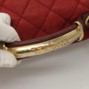 CHANEL Matelasse Chain Shoulder Bag Caviar Skin Red CC Auth 127257-7