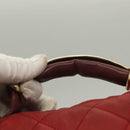 CHANEL Matelasse Chain Shoulder Bag Caviar Skin Red CC Auth 127257-8