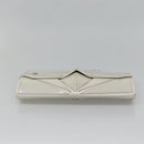 CHANEL Chain Shoulder Bag Leather Gray Silver CC Auth 127258V-9