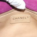 CHANEL Wild Stitch Chain Shoulder Bag Suede Bordeaux Silver CC Auth 127259-20