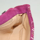 CHANEL Wild Stitch Chain Shoulder Bag Suede Bordeaux Silver CC Auth 127259-21