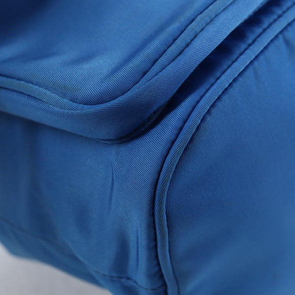 PRADA Hand Bag Nylon 2way Blue Gold Auth 127263V