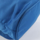 PRADA Hand Bag Nylon 2way Blue Gold Auth 127263V-12