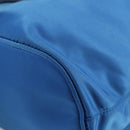 PRADA Hand Bag Nylon 2way Blue Gold Auth 127263V-13