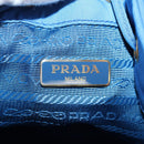 PRADA Hand Bag Nylon 2way Blue Gold Auth 127263V-17