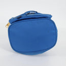 PRADA Hand Bag Nylon 2way Blue Gold Auth 127263V-9