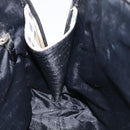 BURBERRY Nova Check Hand Bag PVC Beige Silver Auth 127268-18