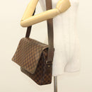 LOUIS VUITTON Damier Ebene Shelton GM Shoulder Bag N41148 LV Auth 127278-23