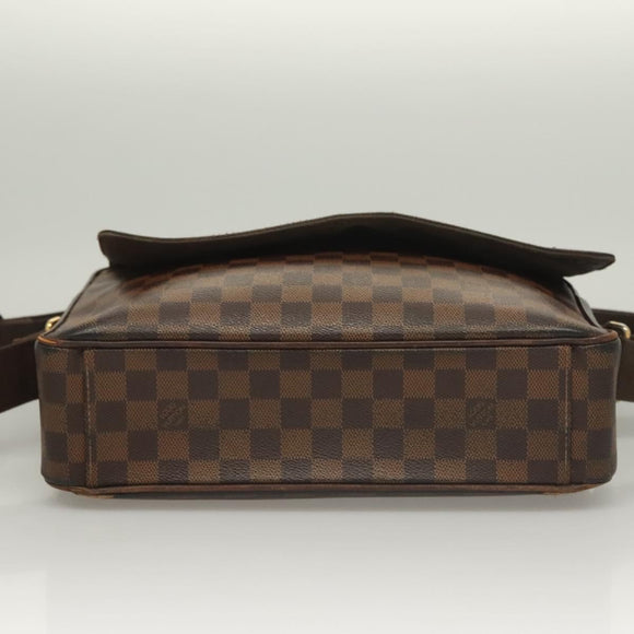 LOUIS VUITTON Damier Ebene Shelton GM Shoulder Bag N41148 LV Auth 127278